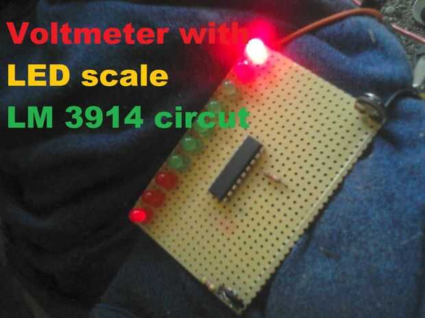 Voltmeter mit LED-Skala LM 3914 Schaltung - genstr.com