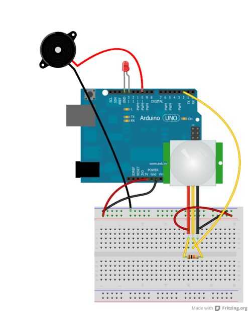 Arduino-PIR-Bewegungsmelder basierten Sicherheitssystem ...